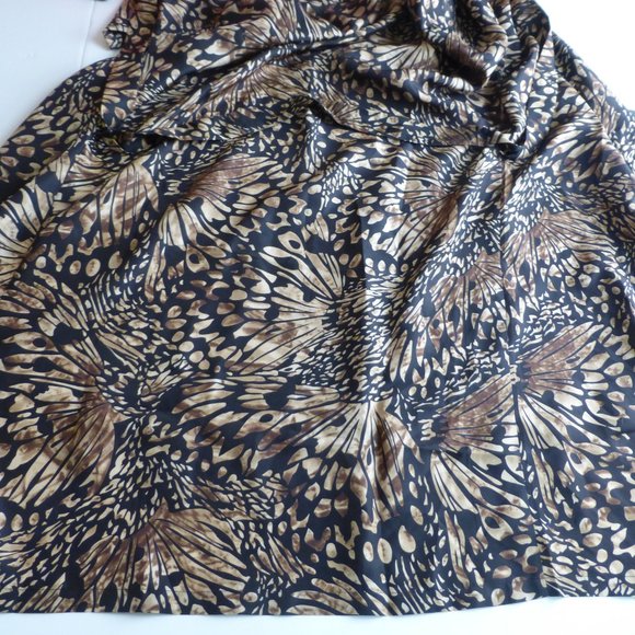Size 2 Dana Buchman Front Tie Silk Kimono Wrap Robe Unconstructed Duster Blouse - Picture 5 of 6